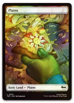 Plains (0253) #253 (Foil) (NM) Teenage Mutant Ninja Turtles TMT Magic MTG - Image 1