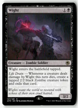 Wight 127 Rare Adventures in the Forgotten Realms Magic: The Gathering Near Mint - Image 1
