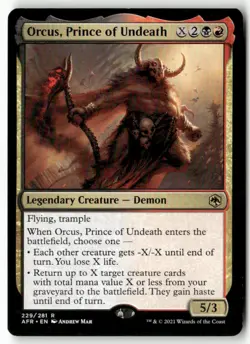 Orcus, Prince of Undeath 229 Adventures in the Forgotten Realms MTG NM - Image 1