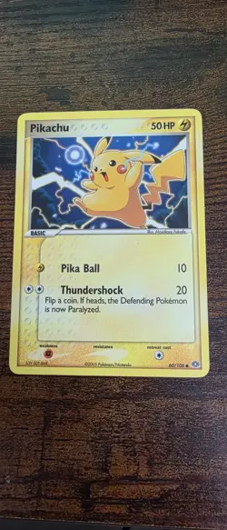 Pikachu 60/106 Common Emerald Pokemon Lightly Played - Image 1