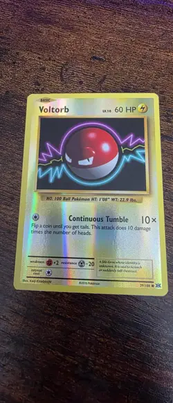 Voltorb 39/108 Common Evolutions Pokemon Reverse Holo Near Mint - Image 1
