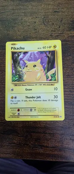 Pikachu 35/108 Common Evolutions Pokemon Near Mint - Image 1