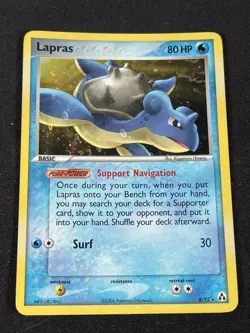 2006 Pokemon EX Legend Maker Lapras Holo #8/92 - Image 1