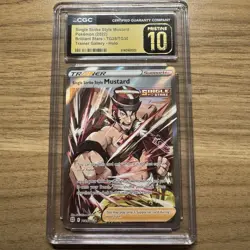 Pokemon TCG Single Strike Style Mustard TG28/TG30 Full Art Holo CGC 10 English - Image 1
