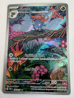 GLOOM 198/197 ILLUSTRATION RARE OBSIDIAN FLAMES POKEMON NM - Image 1