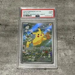 Pokemon TCG: 2024 Pikachu 088 Scarlet & Violet Promo Holo PSA 9 - Image 1
