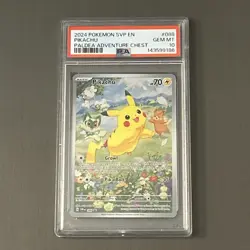 Pokemon TCG: 2024 Pikachu 088 Scarlet & Violet Promo Holo PSA 10 - Image 1