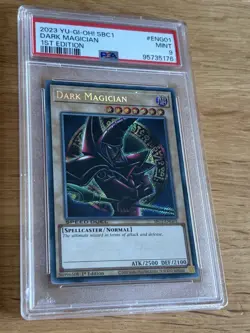 Dark Magician | Red Arcana | Secret Rare 1st Edition SBC1-ENG10 PSA 9 Yu-Gi-Oh! - Image 1