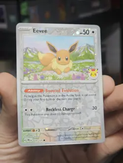 Pokemon Day 2025 Prismatic Evolutions Eevee Cosmos Promo TCG Card 074/131 - Image 1