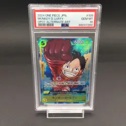 PSA10 Monkey D. Luffy OP07-109 SR One Piece Card Japanese - Image 1