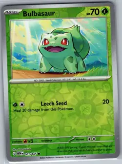 Bulbasaur 001/165 Reverse Holo SV: Scarlet & Violet 151 - Pokemon Card - NM - Image 1