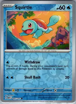 Squirtle - 007/165 Reverse Holo SV: Scarlet & Violet 151 - Pokemon Card - NM - Image 1