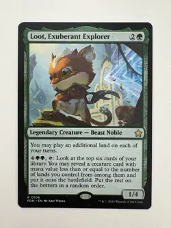 Loot Exuberant Explorer MTG Magic the Gathering Card NM Near Mint FDN - Image 1