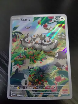 Starly Illustration Rare Pokemon Scarlet & Violet Base Set 221/198 IR - Image 1