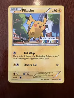 Pokemon TCG Pikachu Build-A-Bear Workshop Promo 20/108 Out Of Print Exclusive - Image 1