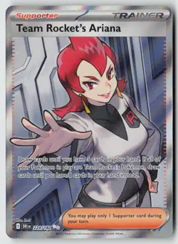 Team Rocket's Ariana 224/182 Ultra Rare Destined Rivals Pokemon Near Mint - Image 1