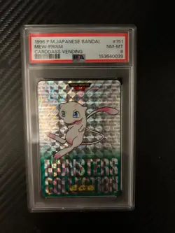 Pokemon Cardass Mew PSA 8 New Cert RARE VINTAGE AUCTION - Image 1