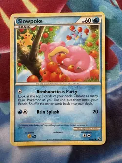 Pokemon TCG Slowpoke Undaunted 66/90 Regular Common - NM - Image 1