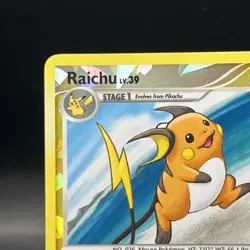 Raichu 3/17 LP Awesome Cracked Ice Holo Rare Pop Series 9 Pokemon League Promo! - Image 2