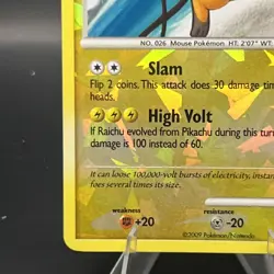 Raichu 3/17 LP Awesome Cracked Ice Holo Rare Pop Series 9 Pokemon League Promo! - Image 5