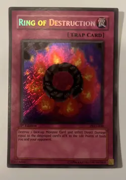 Yugioh Ring of Destruction PGD-000 Pharonic Guardian, 1st Edition Secret Rare NM - Image 1