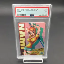 PSA7 2011 Carddass One Piece Japanese AR Carddass 01 07 Nami - Image 1