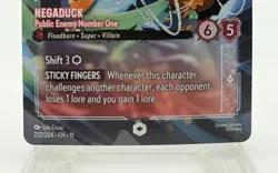 Negaduck - Public Enemy Number One Enchanted Winterspell Disney Lorcana 232/204 - Image 3