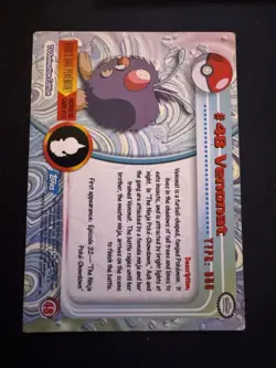 Venonant #48 - Blue Logo - Non-Holo - SERIES 1 - TOPPS POKEMON CARD - LP - Image 2