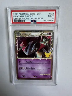 Dragapult Prime SWSH132 Celebrations Promo Holo Rare Pokemon PSA 9 Graded Card - Image 1