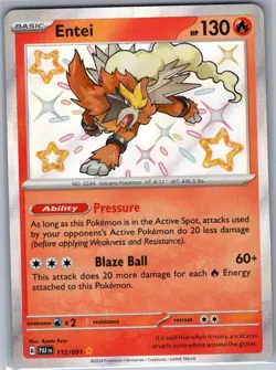 Entei 112/091 SV: Paldean Fates - Pokemon Card - NM - Image 1