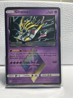 Giratina Prism Star 58/156 SM Ultra Prism 2018 Holo Pokemon TCG - Image 1