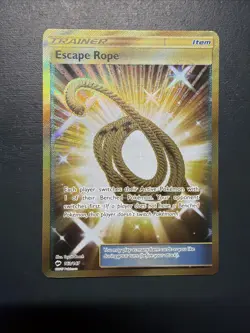 Pokemon TCG Escape Rope Burning Shadows Gold Secret Rare 2013 - Image 1