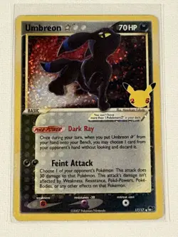 Pokemon TCG Umbreon Gold Star Celebrations Classic Collection Holo MINT NM- - Image 1