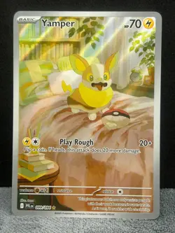 Yamper 099/094 Illustration Rare Phantasmal Flames Pokemon Holo Near Mint - Image 1