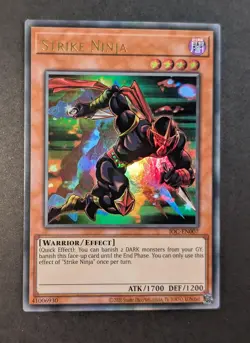Yugioh Strike Ninja IOC-EN007 Ultra Rare 25th Reprint Excellent Condition - Image 1