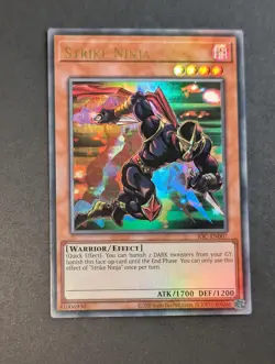 Yugioh Strike Ninja IOC-EN007 Ultra Rare 25th Reprint Excellent Condition - Image 3