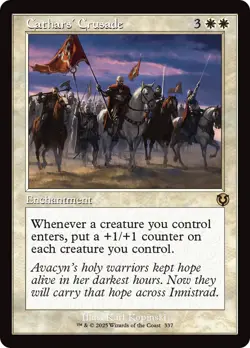 Cathars' Crusade (Retro Frame) [Innistrad Remastered] Foil Near Mint - Image 1