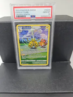 2023 POKEMON SWORD & SHIELD CROWN ZENITH #GG08 FULL ART/ELECTIVIRE PSA 10 - Image 3