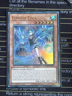 YUGIOH ELFNOTE TINIA ULTRA RARE NM BPRO-EN011 - Image 1