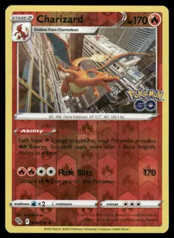 Pokemon Cards Charizard 010/078 Reverse Holo Pokemon GO Holo Rare NM - Image 1