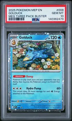 PSA 10 Sequential Psyduck MEP 007 Golduck MEP 008 Black Star Promo Pokemon Card - Image 4