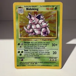 Nidoking 11/102 Base Set Holo Pokemon Card - Image 1