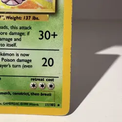 Nidoking 11/102 Base Set Holo Pokemon Card - Image 5