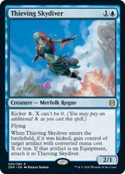 x1 Thieving Skydiver - Foil R MTG Zendikar Rising M/NM, English - Image 1