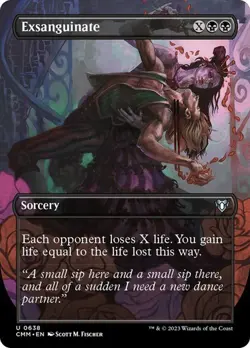 Exsanguinate *Borderless* - CMM-BF - NM - Magic The Gathering - MTG - Image 1