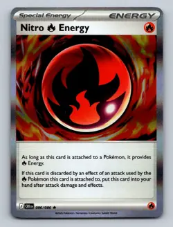 Pokemon TCG Nitro R Energy Reverse Holo Rare ME04: Chaos Rising 086/086 - Image 1