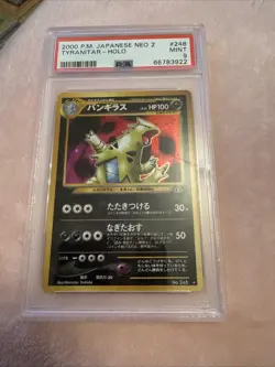 PSA 9 2000 POKEMON JAPANESE NEO 2 #248 TYRANITAR-HOLO - Image 1