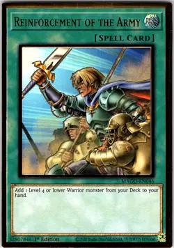 Yugioh Reinforcement of the Army MAGO-EN046 1st Edition NM - Image 1