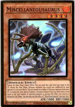 Yugioh Miscellaneousaurus MAGO-EN015 1st Edition NM - Image 1