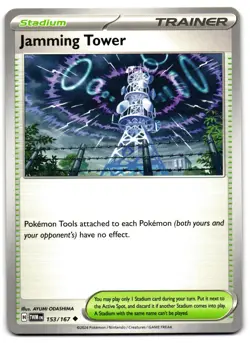 Jamming Tower 153/167 - Twilight Masquerade Uncommon Pokemon TCG - M/LP Card - Image 1